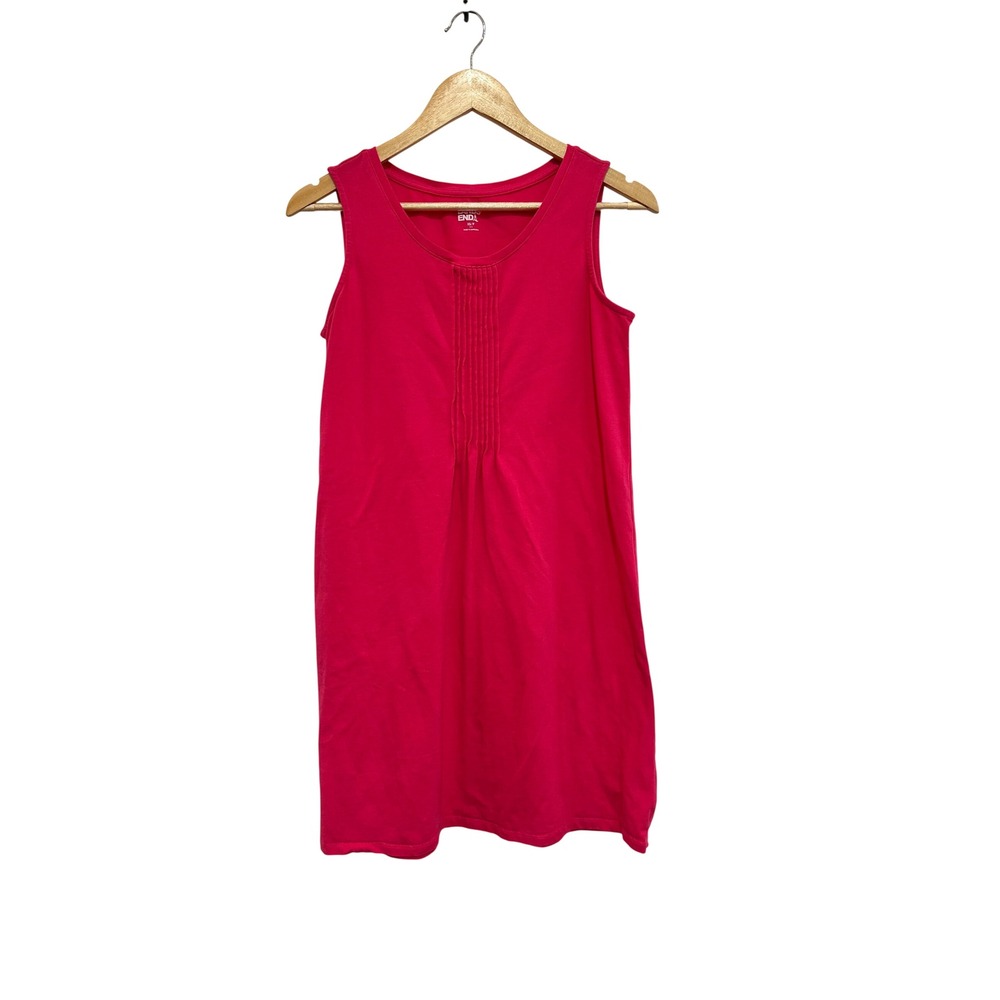 Lands End Womens Pink‎ Sleeveless Cotton Blend Shift Dress XS 2-4 Casual Beach